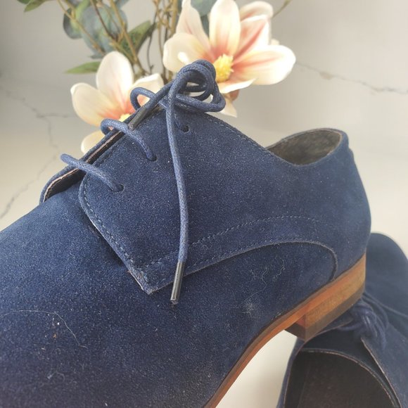 Blue Suede Oxfords - Picture 8 of 14